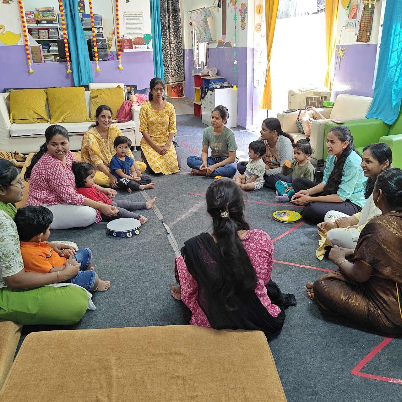 Child learning and playing